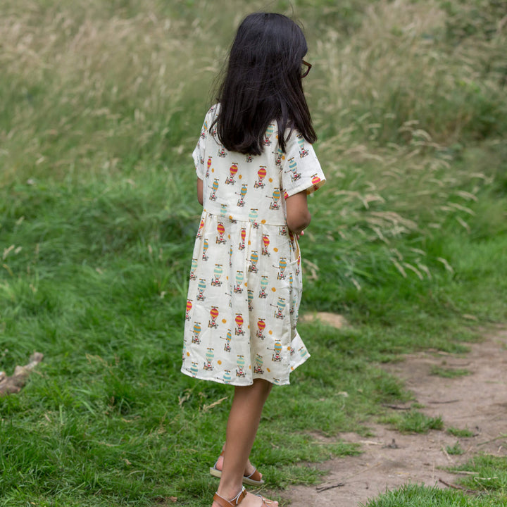 Take To The Skies Organic Button Dress