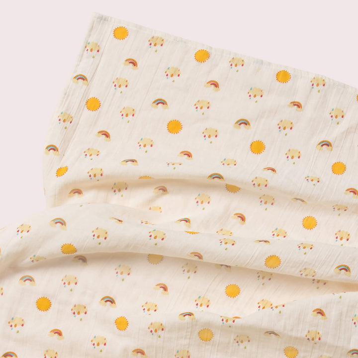 Sunshine and Rainbows Organic Baby Muslin Set - 2 Pack