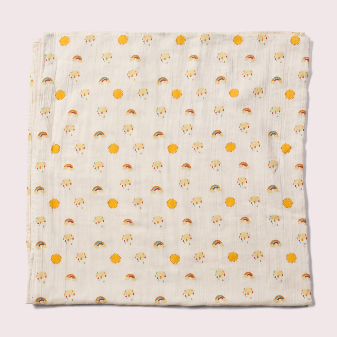 Sunshine and Rainbows Organic Baby Muslin Set - 2 Pack