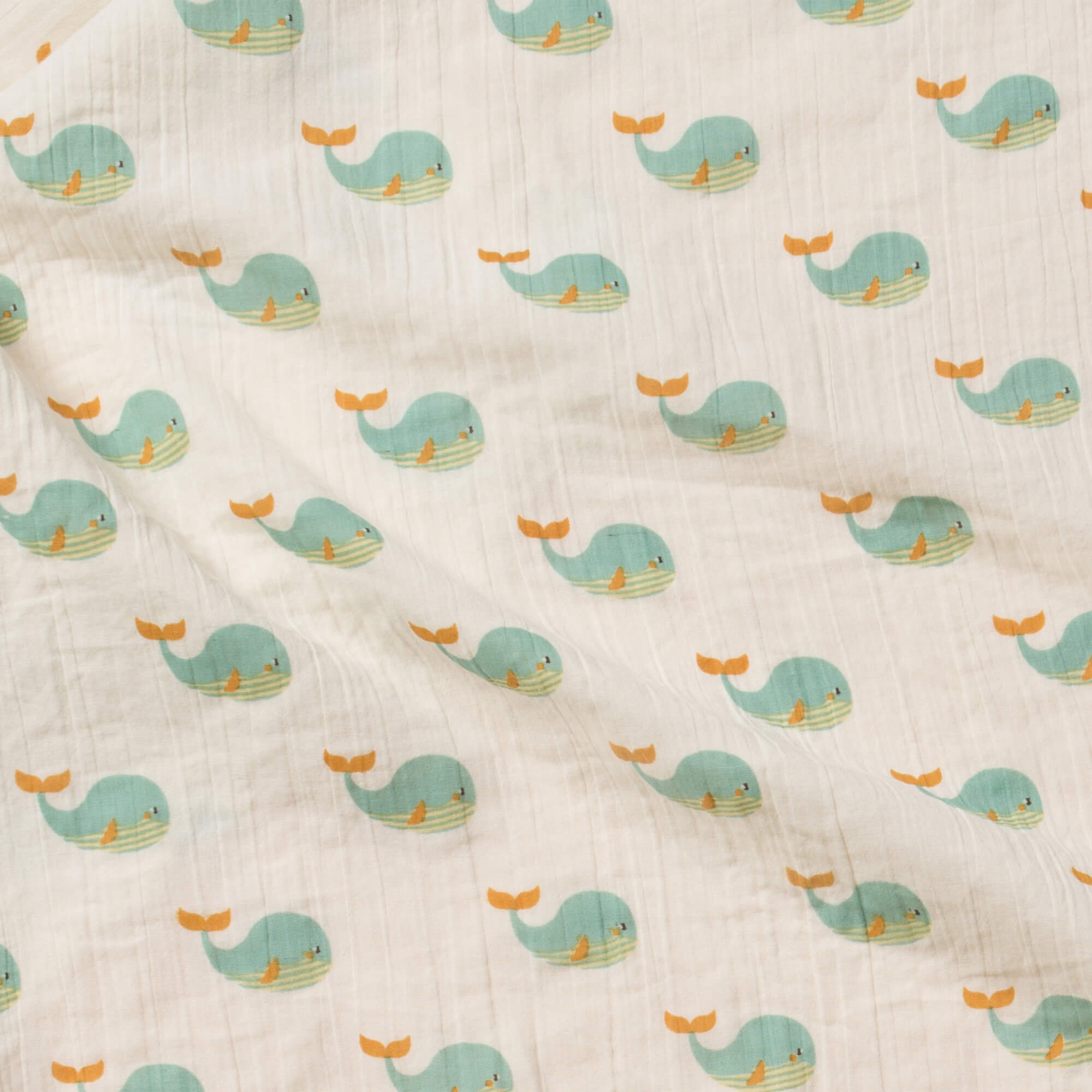 Golden Whales Organic Baby Muslin Set - 2 Pack