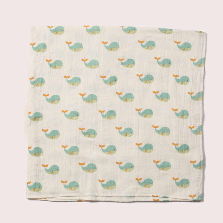 Golden Whales Organic Baby Muslin Set - 2 Pack