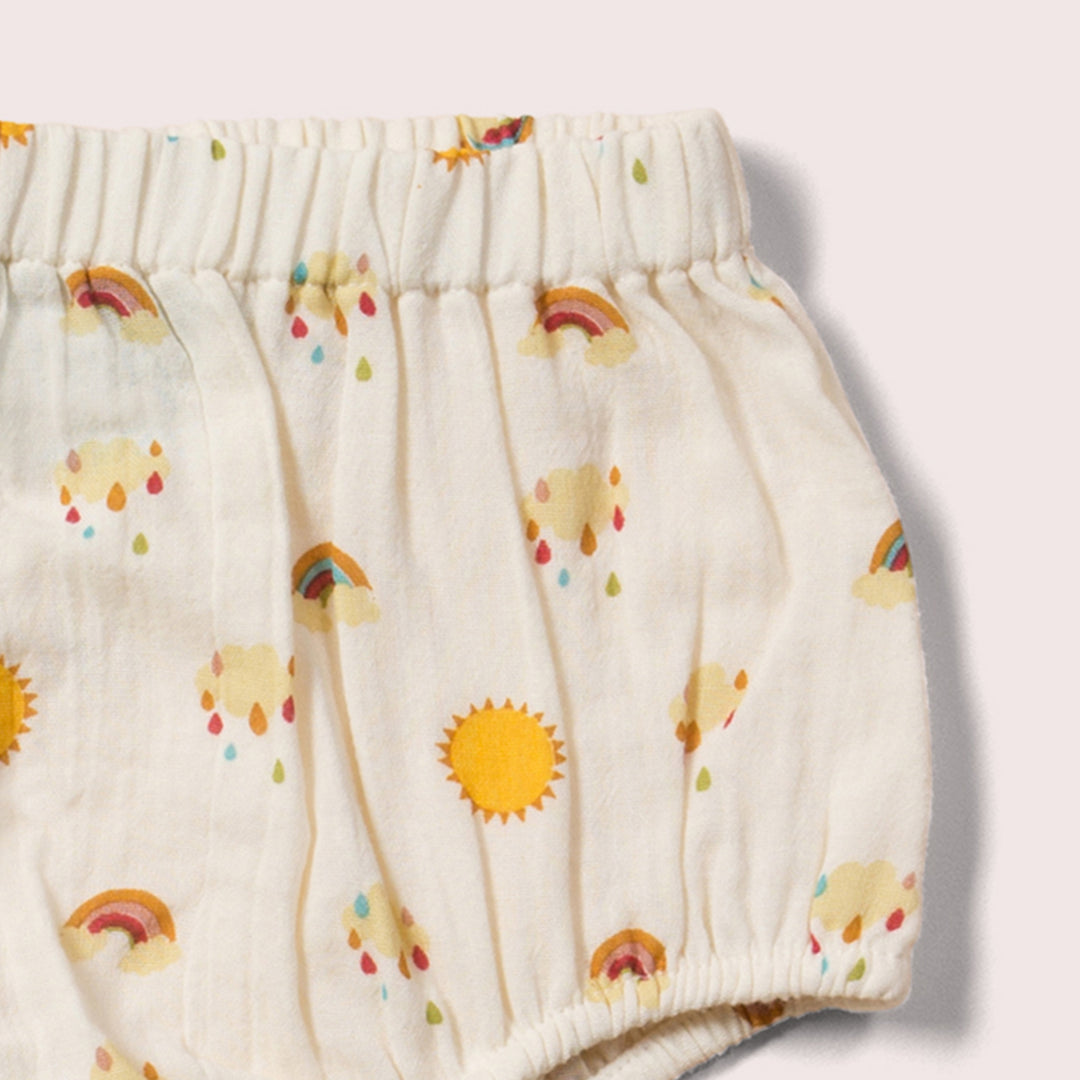 Sunshine and Rainbows Organic Muslin Bloomer Set - 2 Pack