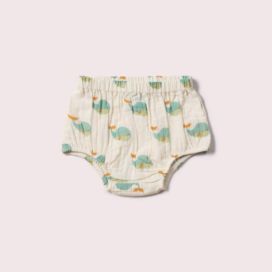 Golden Whales Organic Muslin Bloomer Set - 2 Pack