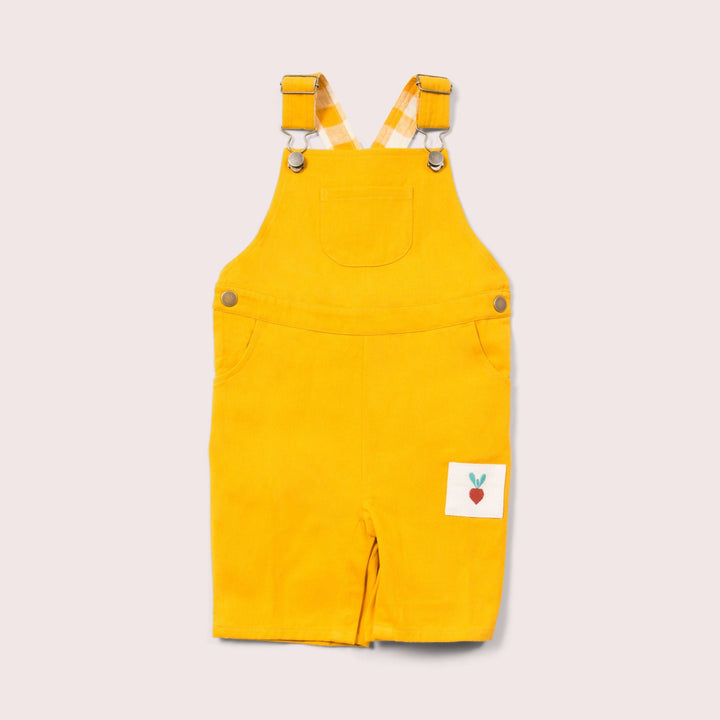 Gold Twill Dungaree Shorts