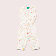 Spotty Sleeveless Summer Cropped Jumpsuit