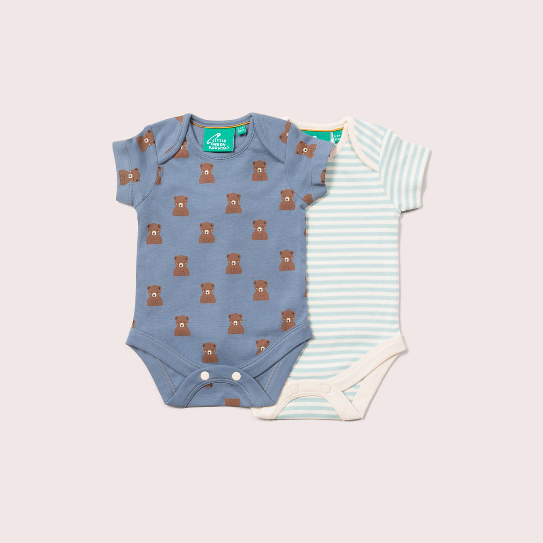 Little Bears Organic Baby Bodysuit Set - 2 Pack