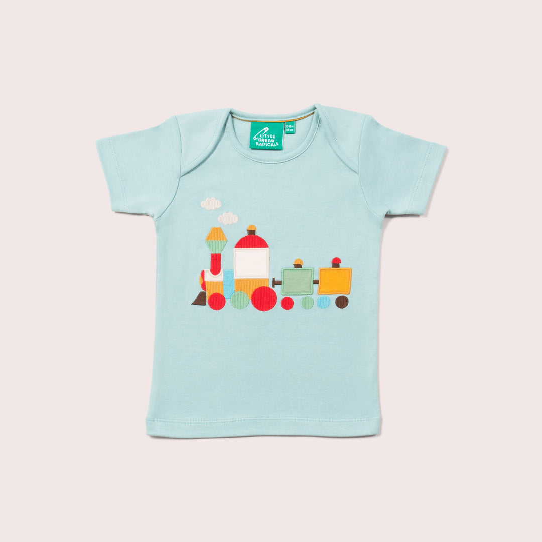 Little Train Applique Short Sleeve T-Shirt