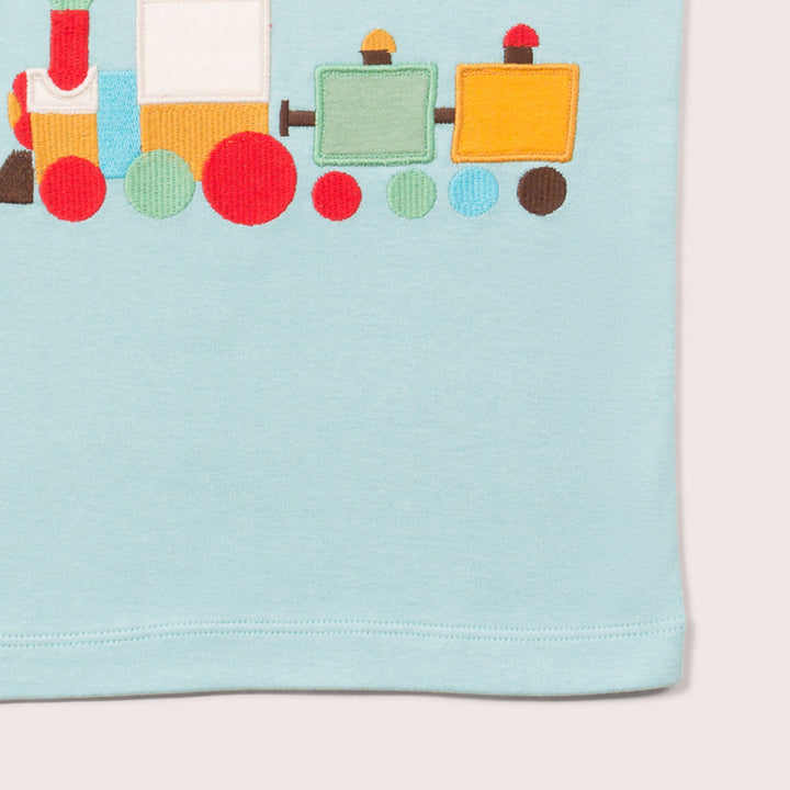 Little Train Applique Short Sleeve T-Shirt