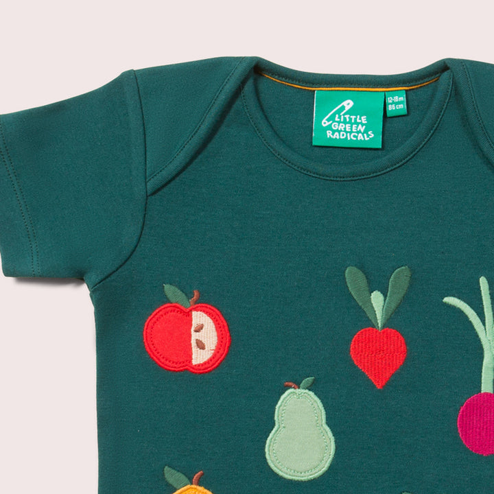 Vegetable Patch Applique Short Sleeve T-Shirt