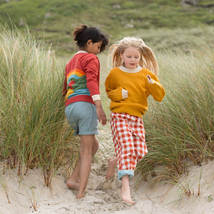 From One To Another Rainbow Design Knitted Cardigan