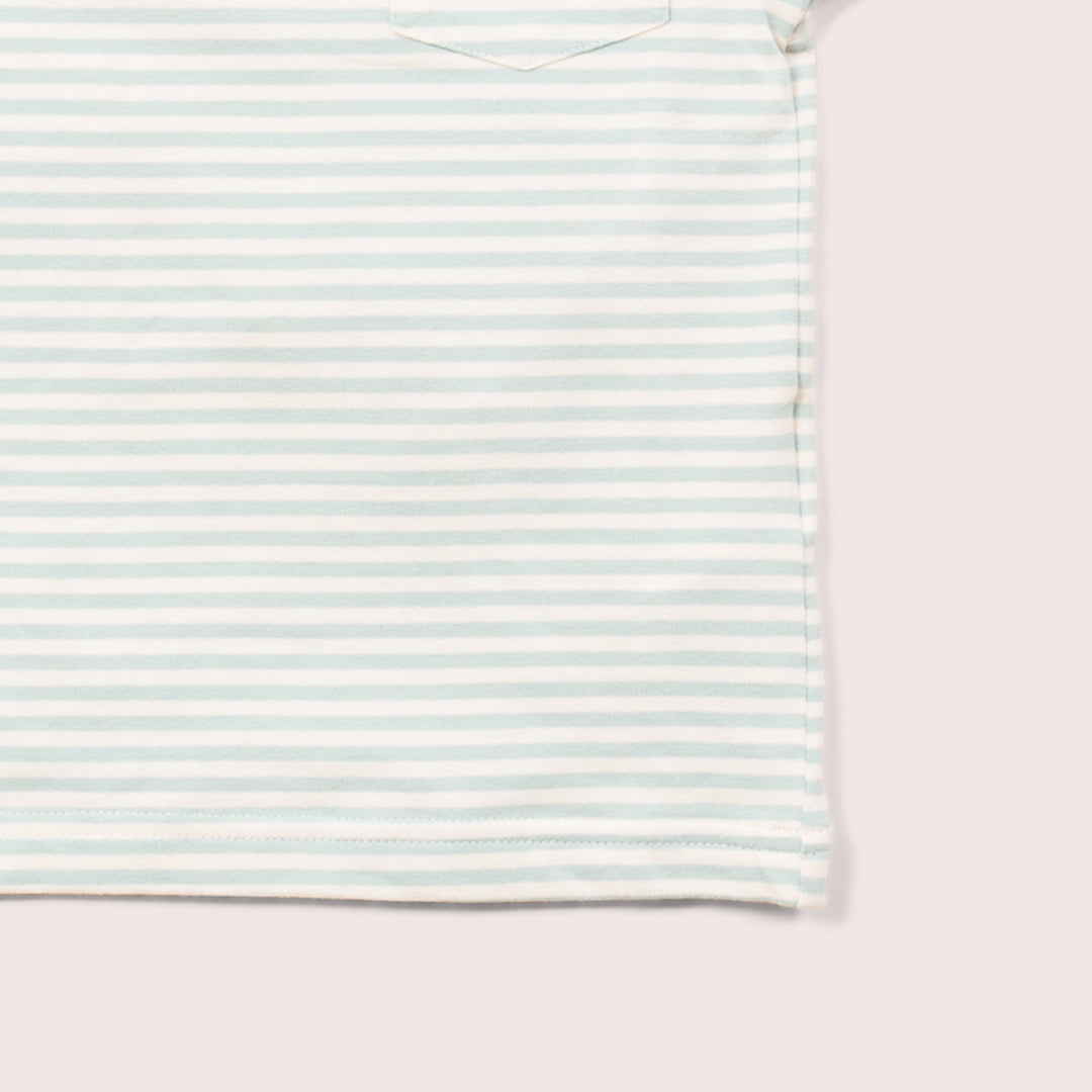 Blue Striped Organic Short Sleeve T-Shirt