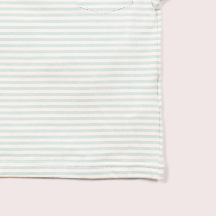 Blue Striped Organic Short Sleeve T-Shirt