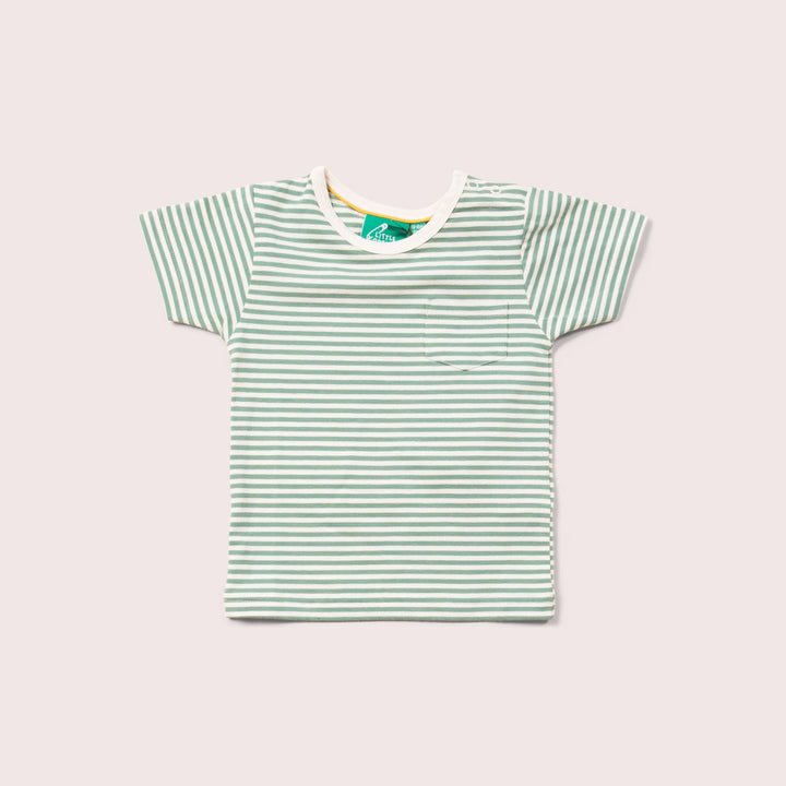 Green Striped Organic Short Sleeve T-Shirt