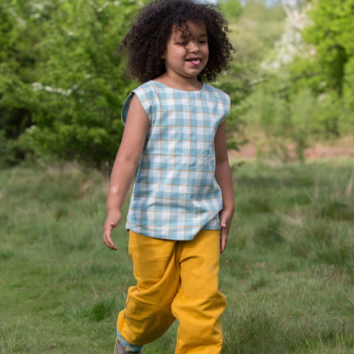 Rainbow Birds Reversible Button Through Sleeveless Blouse