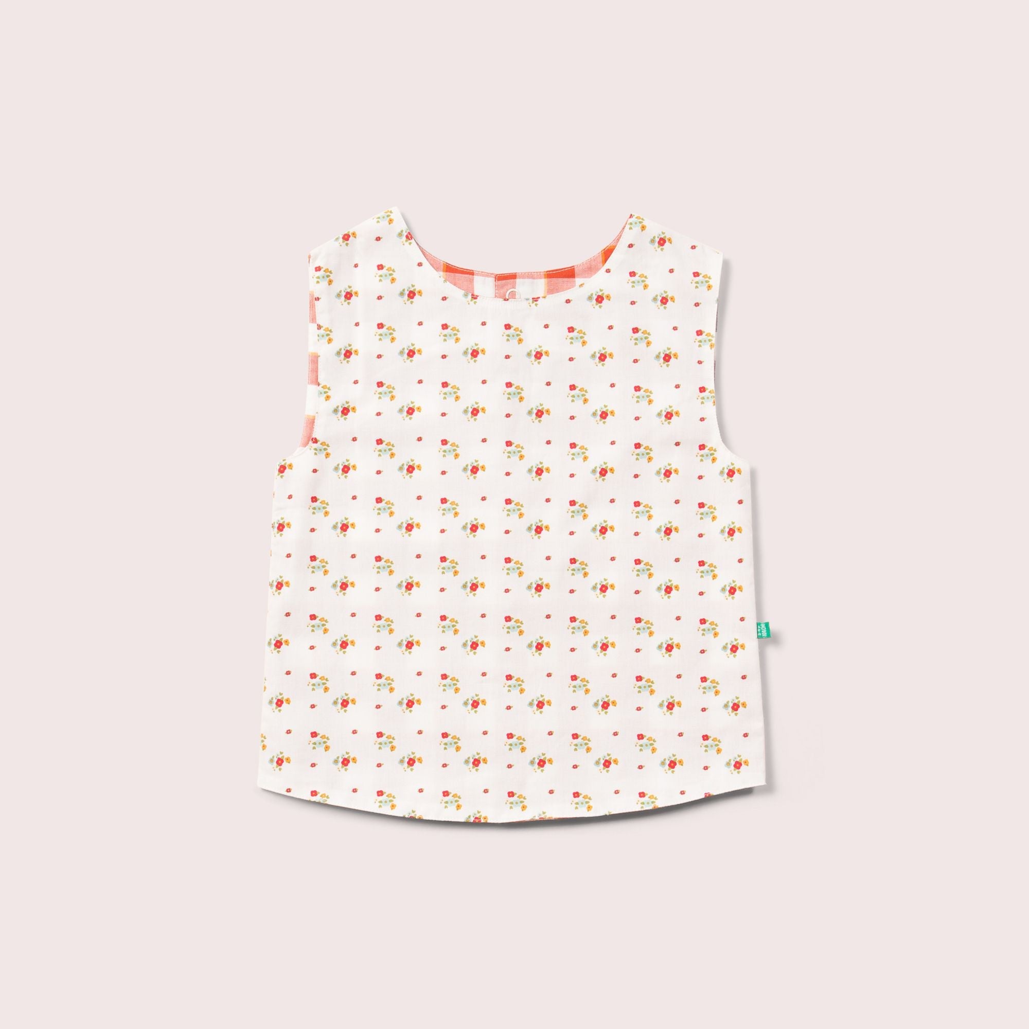 Spring Flowers Reversible Button Through Sleeveless Blouse