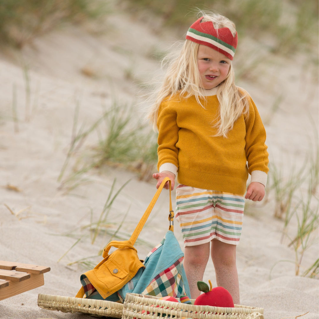 By The Sea Rainbow Striped Seersucker Shorts