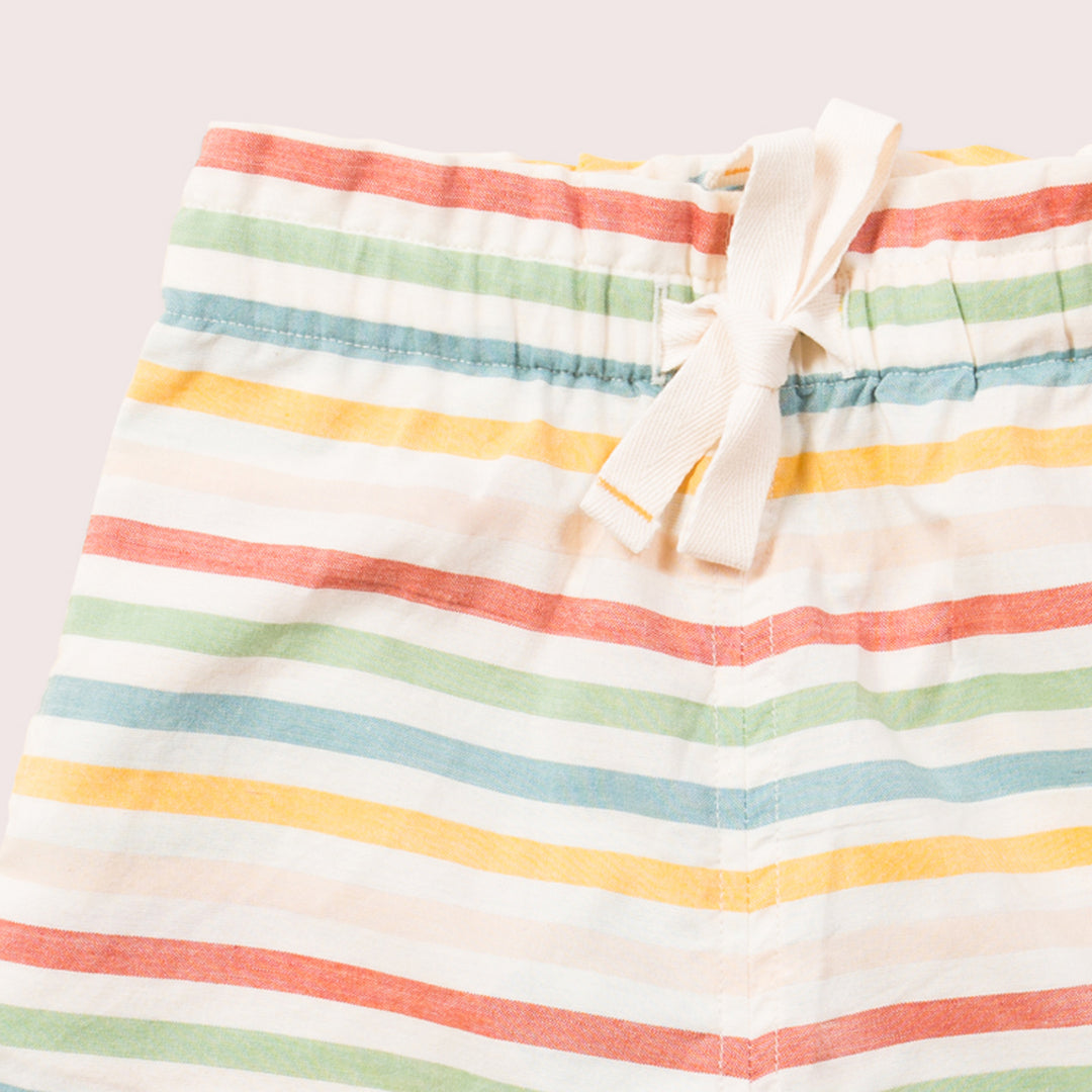 By The Sea Rainbow Striped Seersucker Shorts