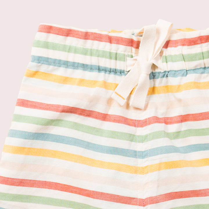 By The Sea Rainbow Striped Seersucker Shorts