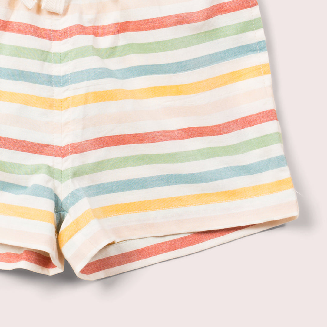 By The Sea Rainbow Striped Seersucker Shorts