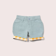 Blue Twill Turn Up Sunshine Shorts
