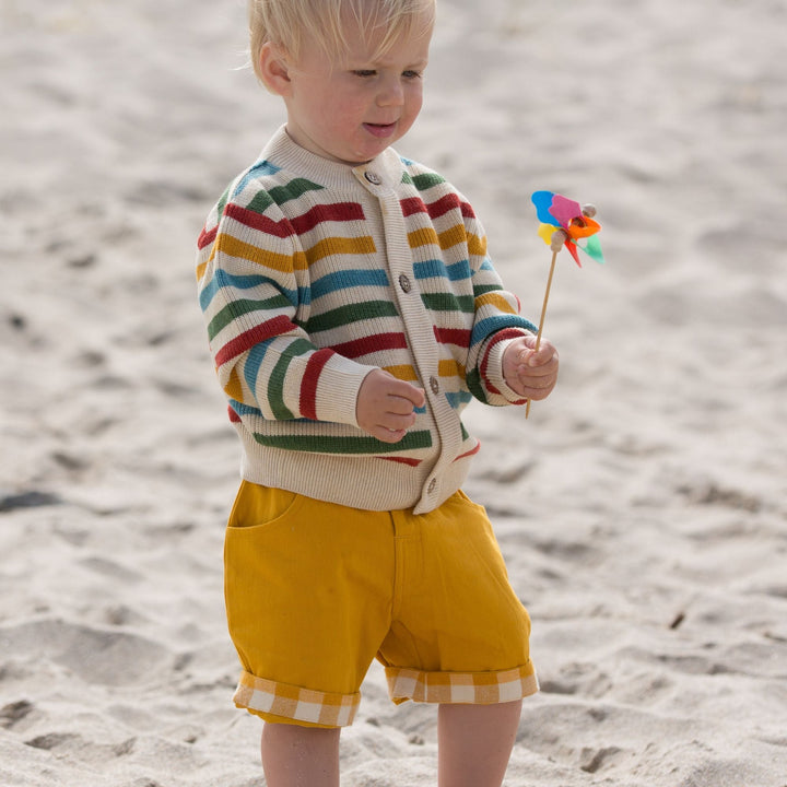 Gold Twill Turn Up Sunshine Shorts