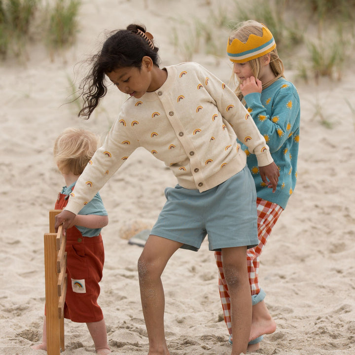 Soft Blue By The Sea Twill Shorts