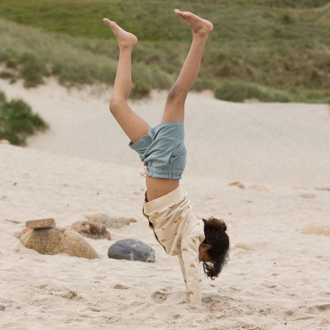 Soft Blue By The Sea Twill Shorts