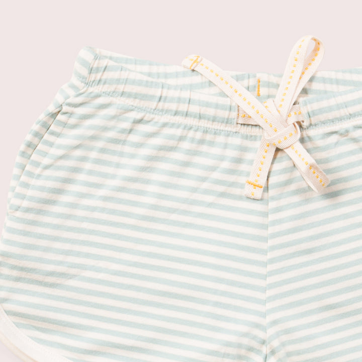 Blue Striped Run Around Shorts