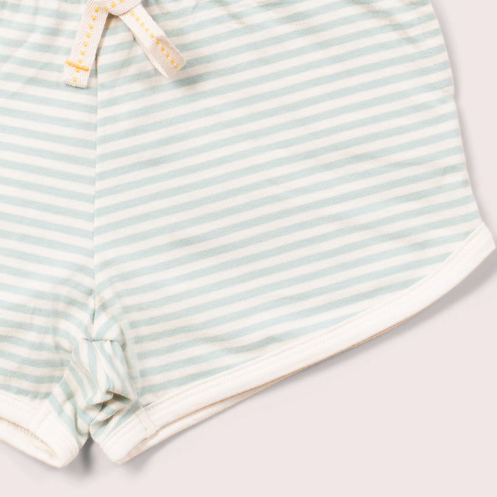 Blue Striped Run Around Shorts