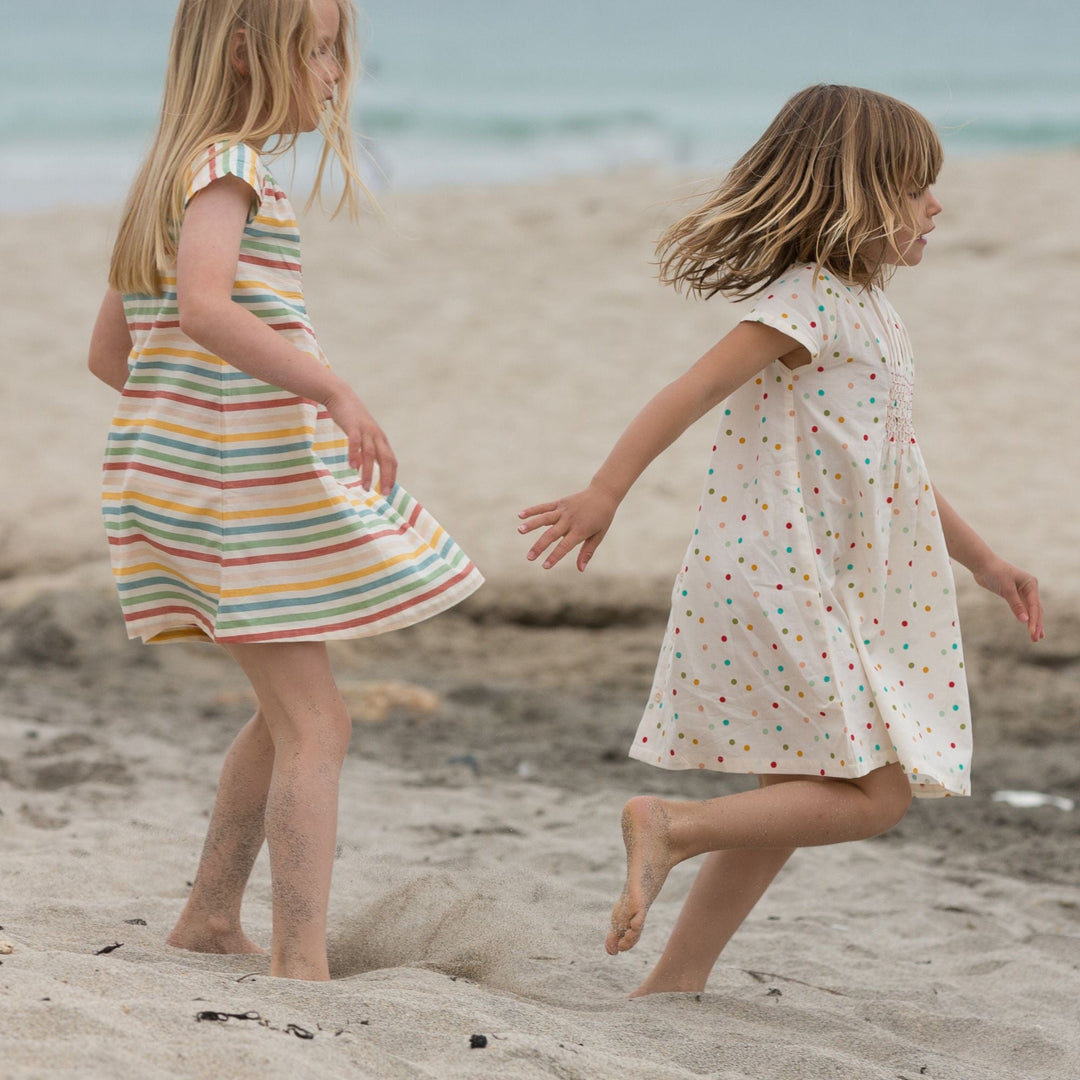 Rainbow Spots Smocked Dress