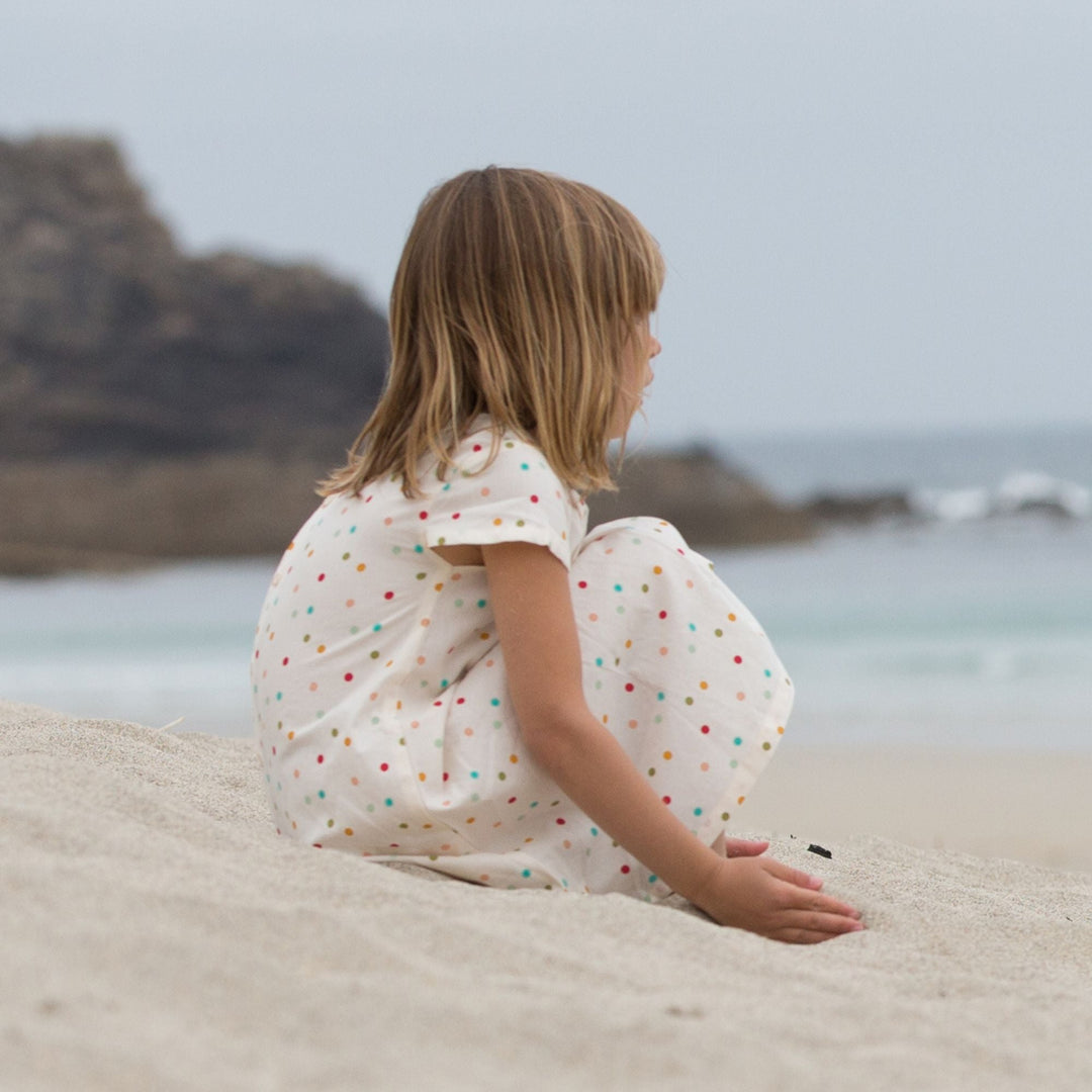 Rainbow Spots Smocked Dress