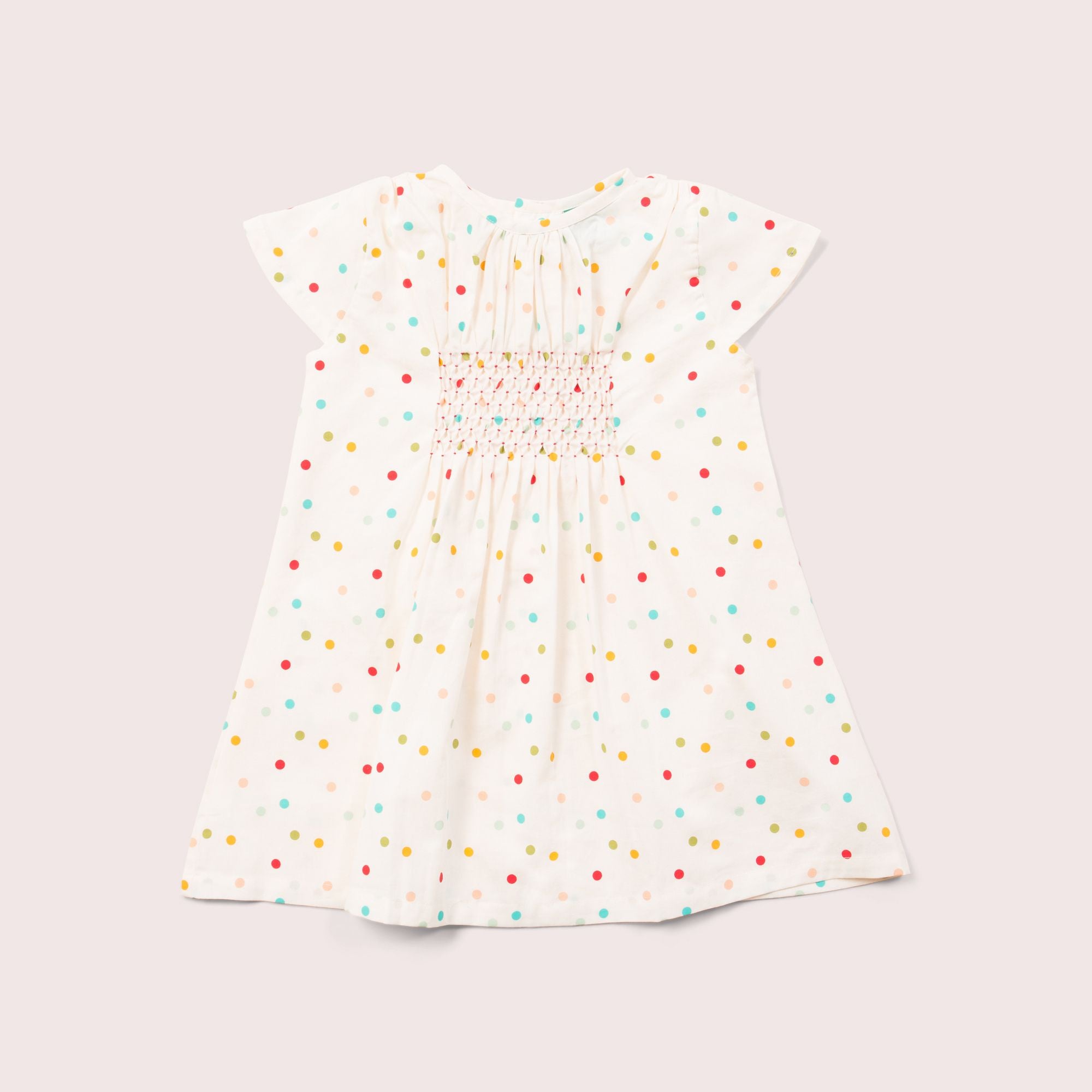 Rainbow Spots Smocked Dress
