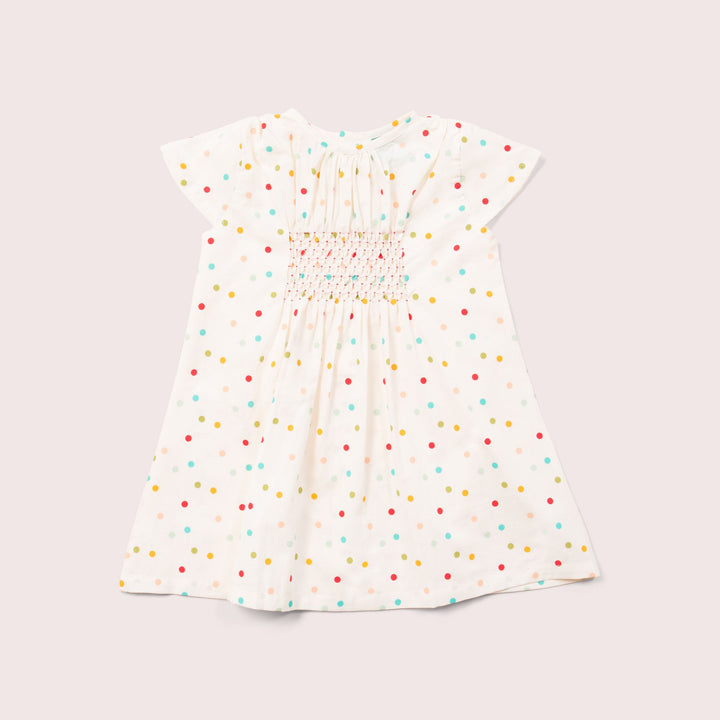 Rainbow Spots Smocked Dress