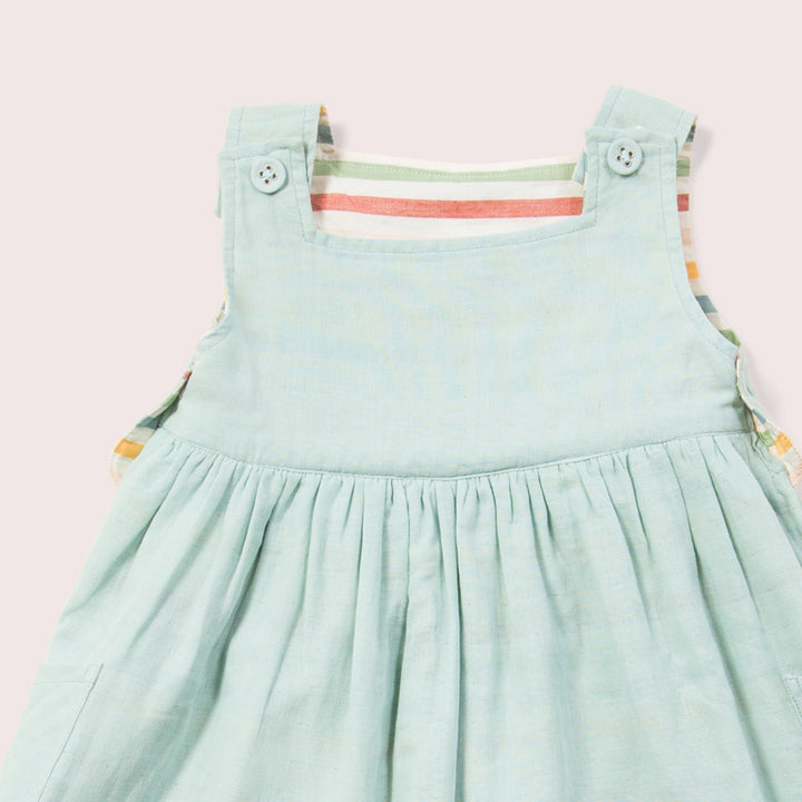 Rainbow Striped Reversible Pinny Dress