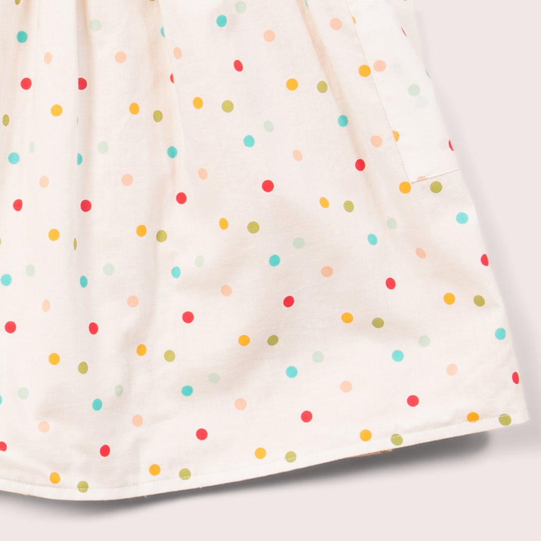 Rainbow Spots Reversible Pinny Dress