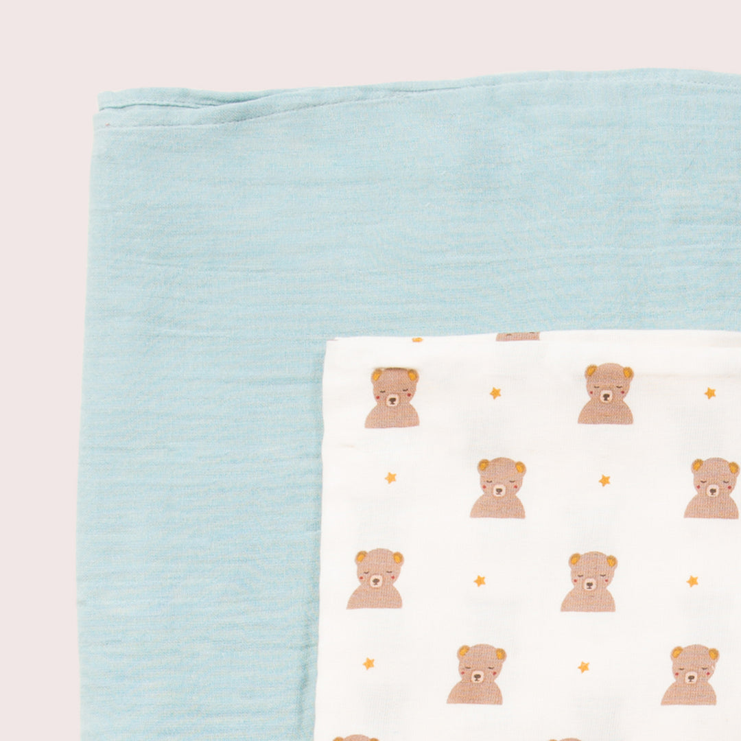 Summer Bears Organic Baby Muslin Set - 2 Pack