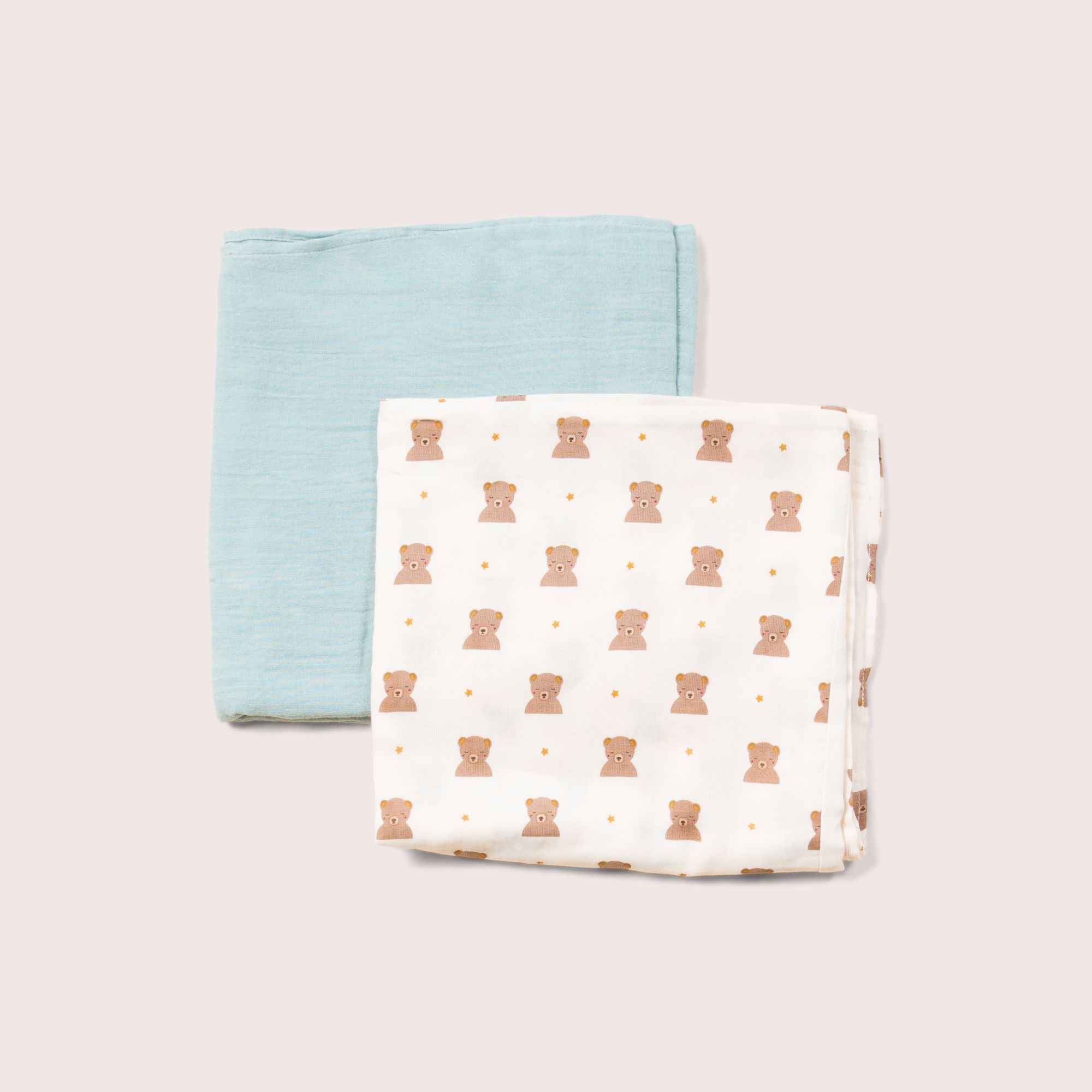 Summer Bears Organic Baby Muslin Set - 2 Pack
