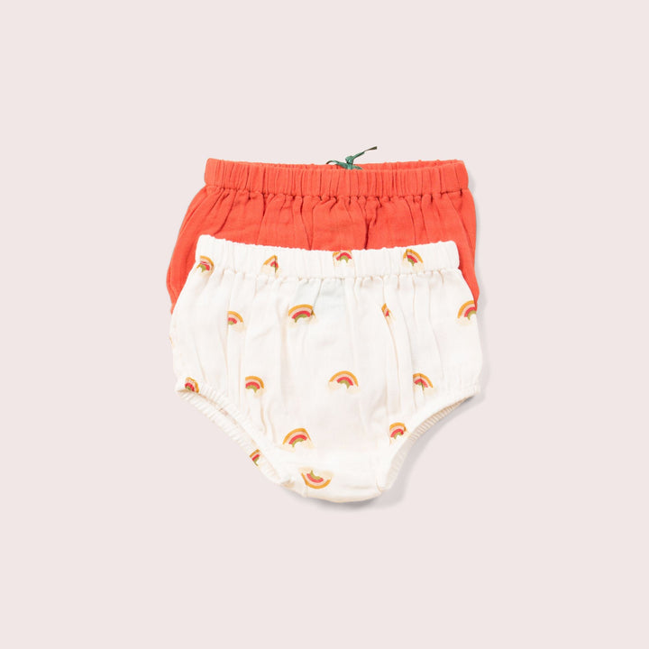 Summer Rainbows Organic Muslin Baby Bloomer Set - 2 Pack