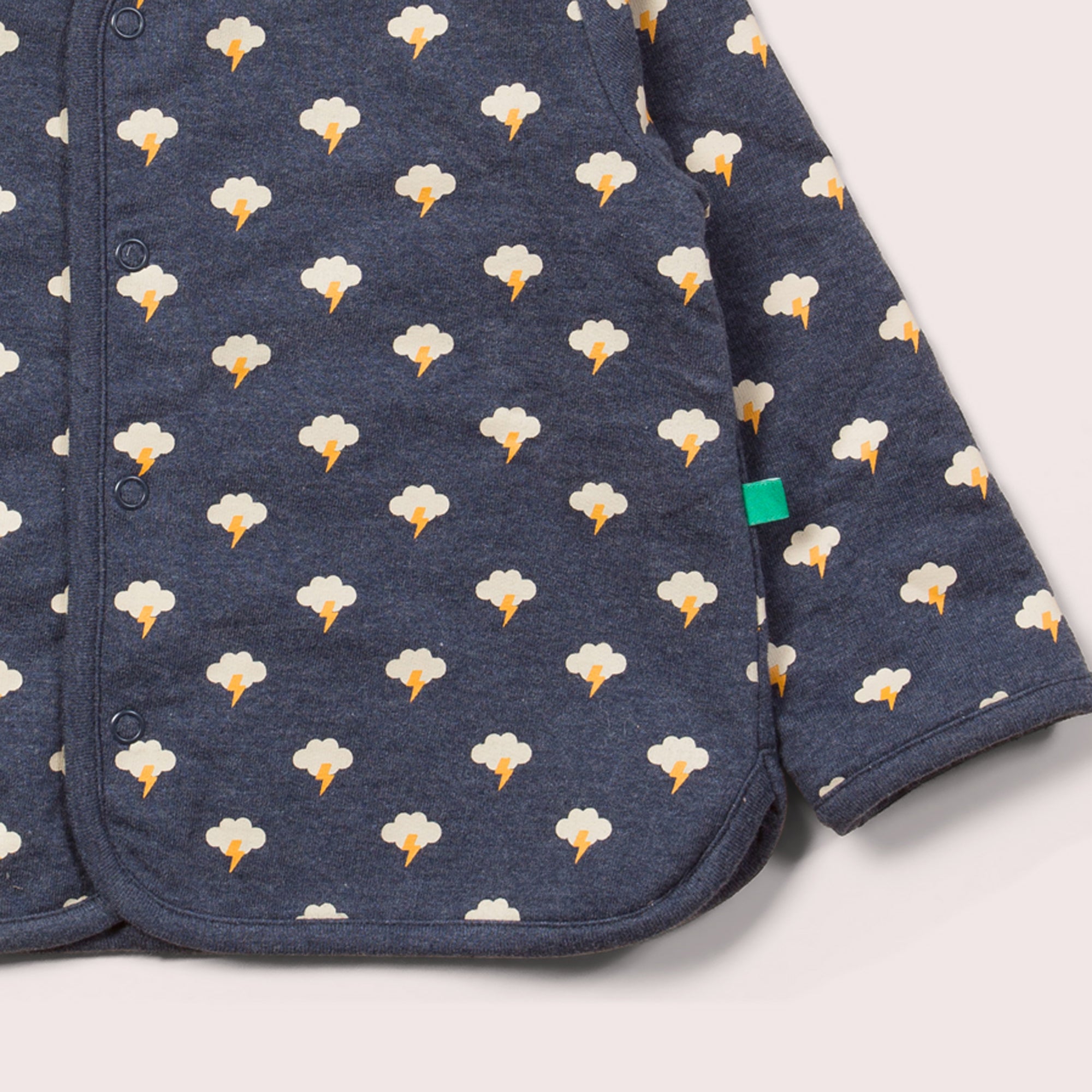 Thunder & Lightning Marl Collarless Reversible Spring Jacket