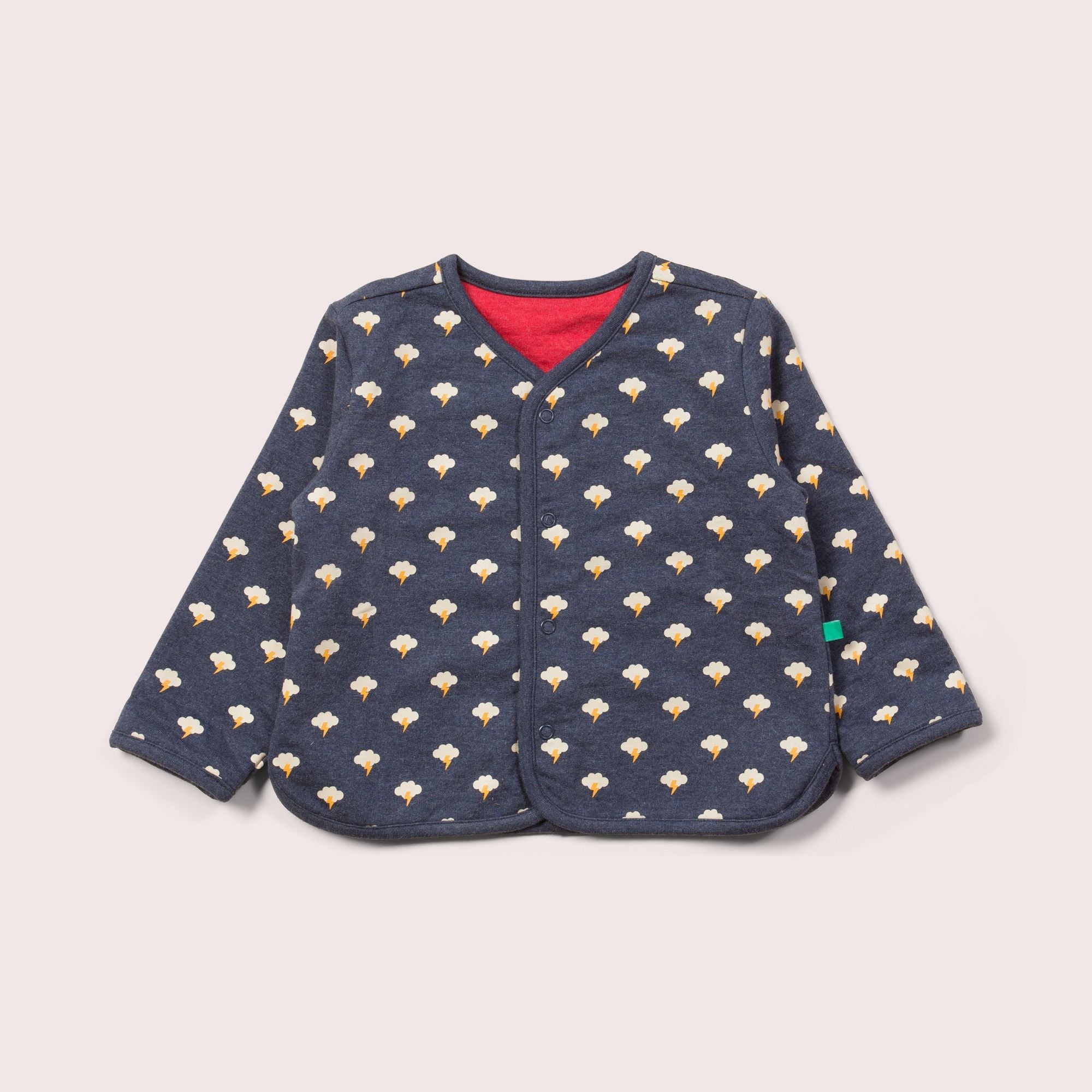 Thunder & Lightning Marl Collarless Reversible Spring Jacket