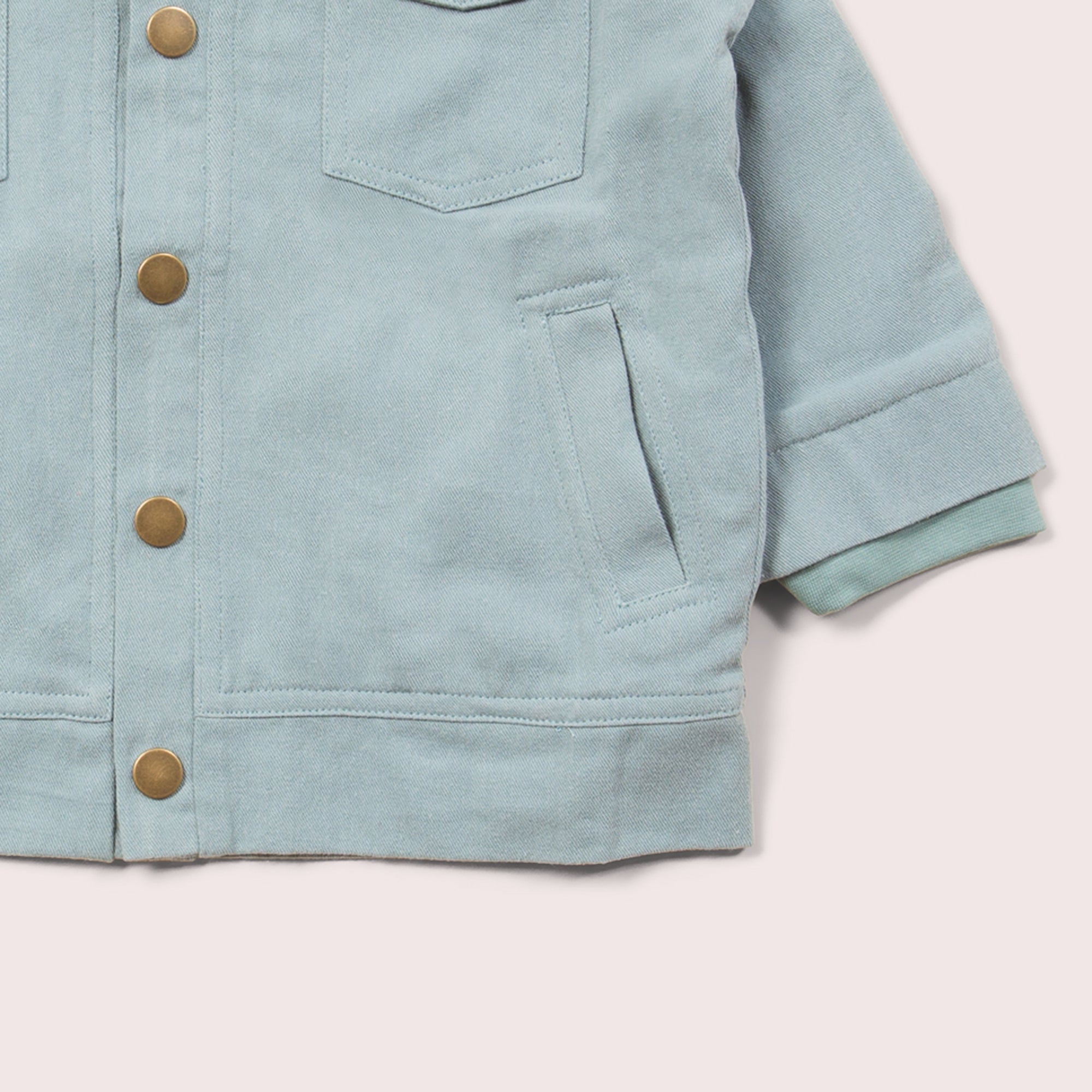 Blue Sherpa Collar Twill Adventure Jacket
