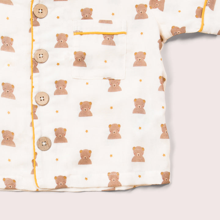 Summer Bears Button Through Pyjama Short Set