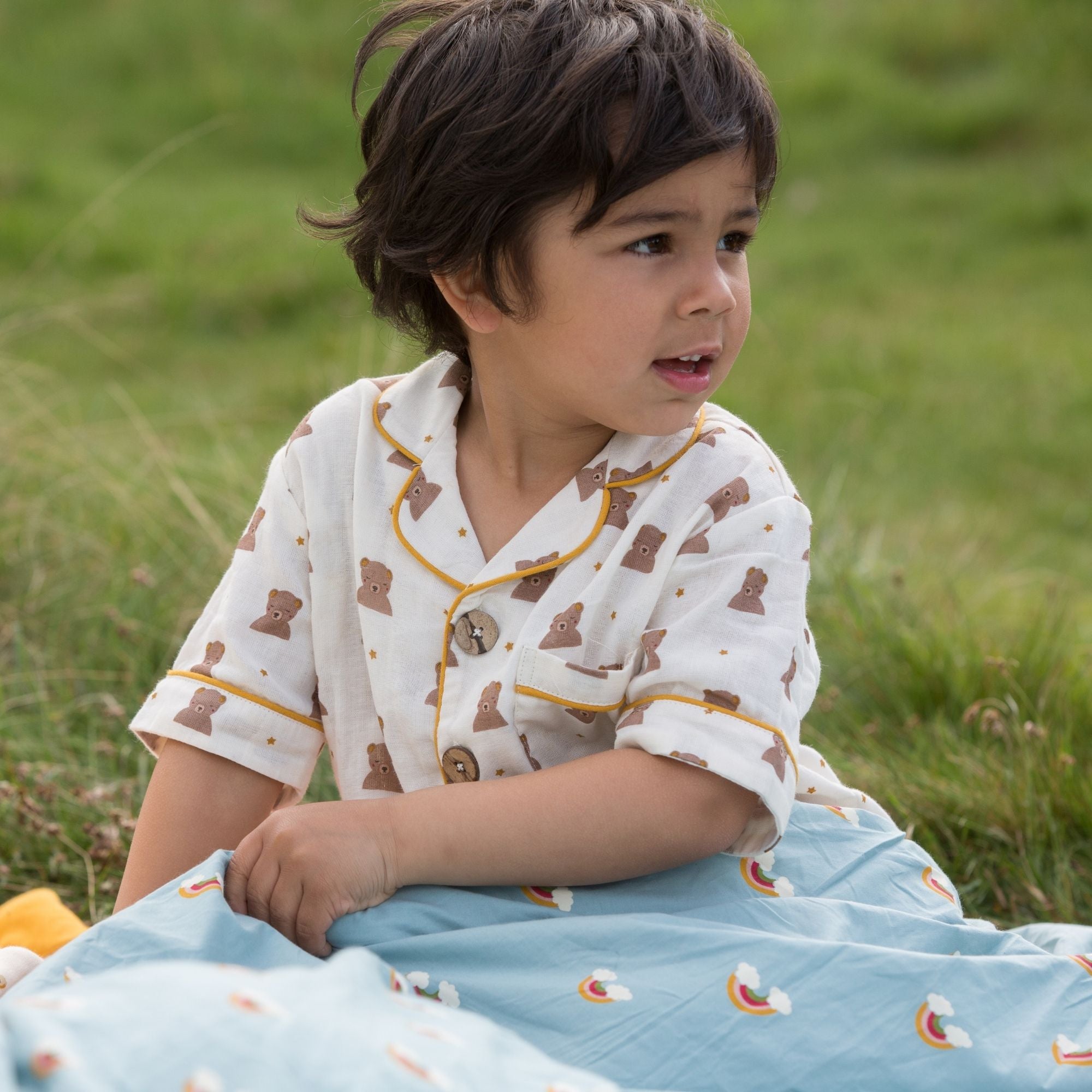 Summer Bears Button Through Pyjama Short Set NOT AVAILABLE for USA/AUS/CAN