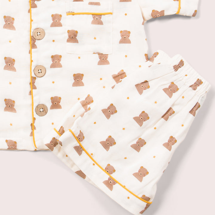 Summer Bears Button Through Pyjama Short Set