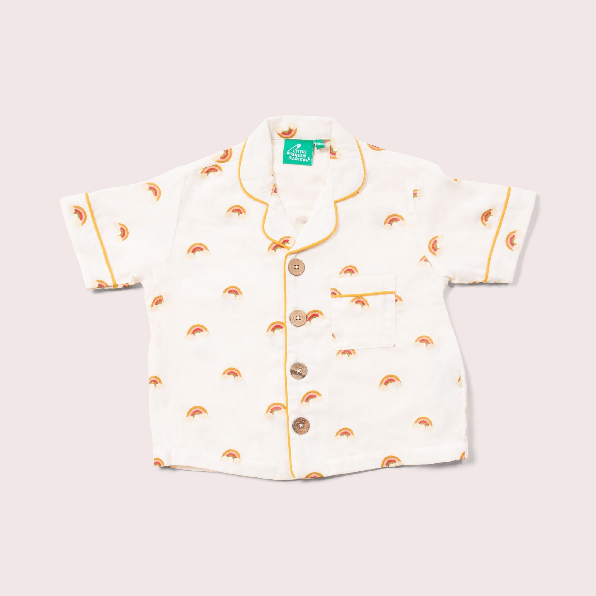 Summer Rainbows Button Through Pyjama Short Set