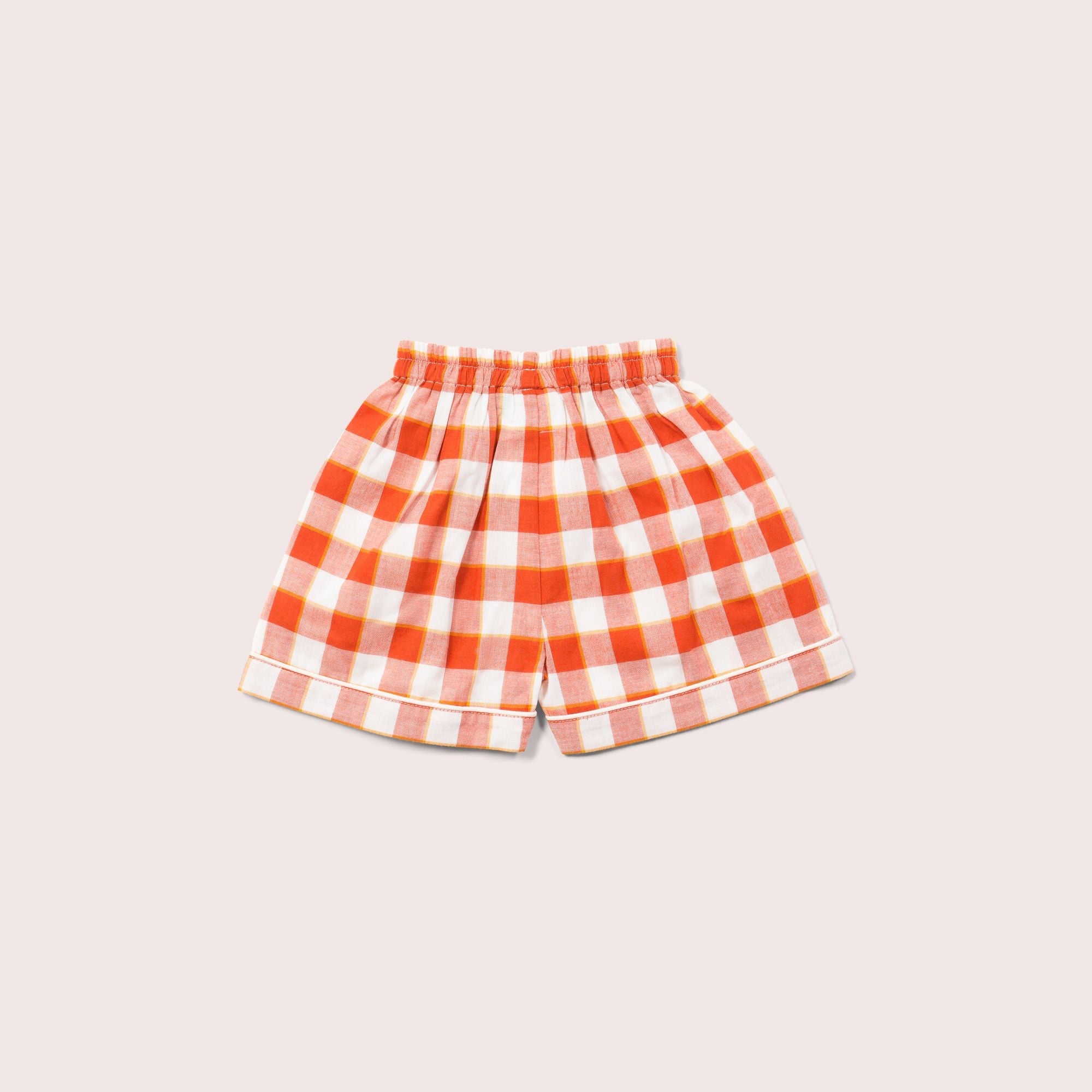 Red Checkered Button Through Pyjama Short Set NOT AVAILABLE for USA/AUS/CAN
