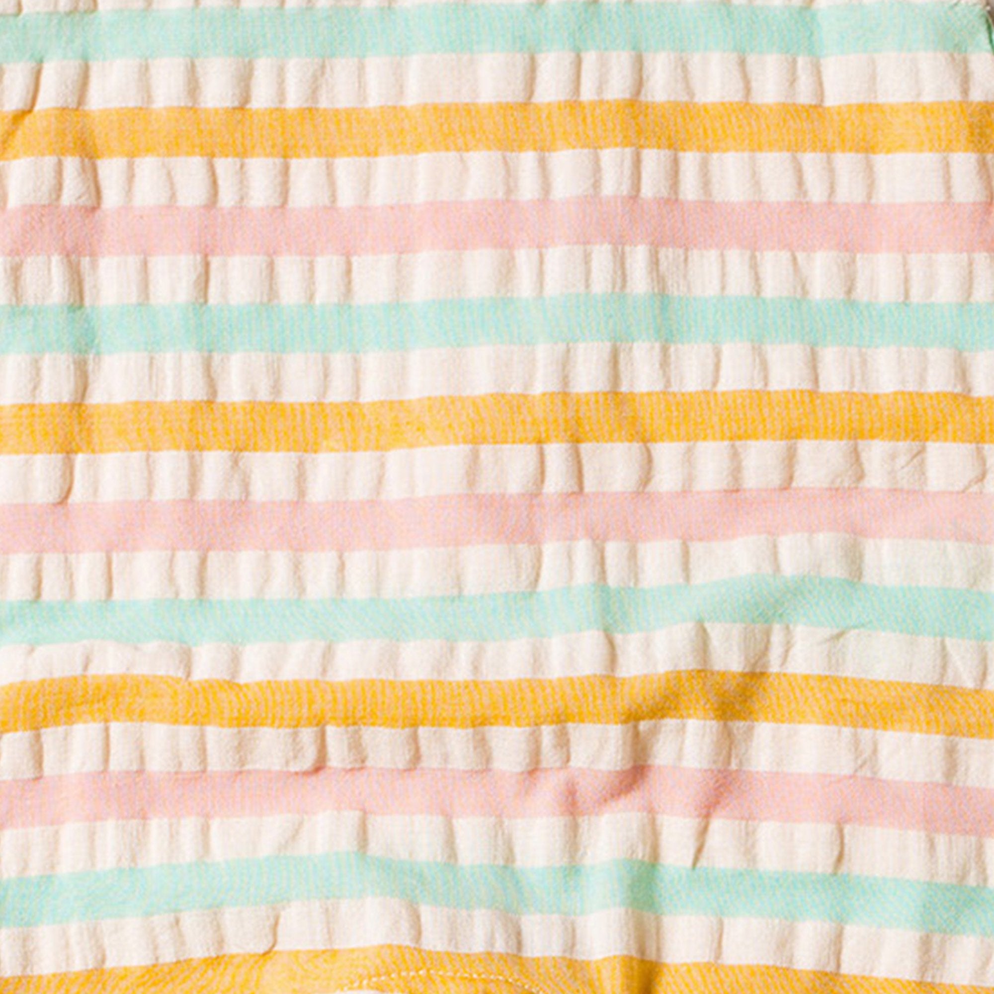 Dusky Pink Seersucker Frill Dress